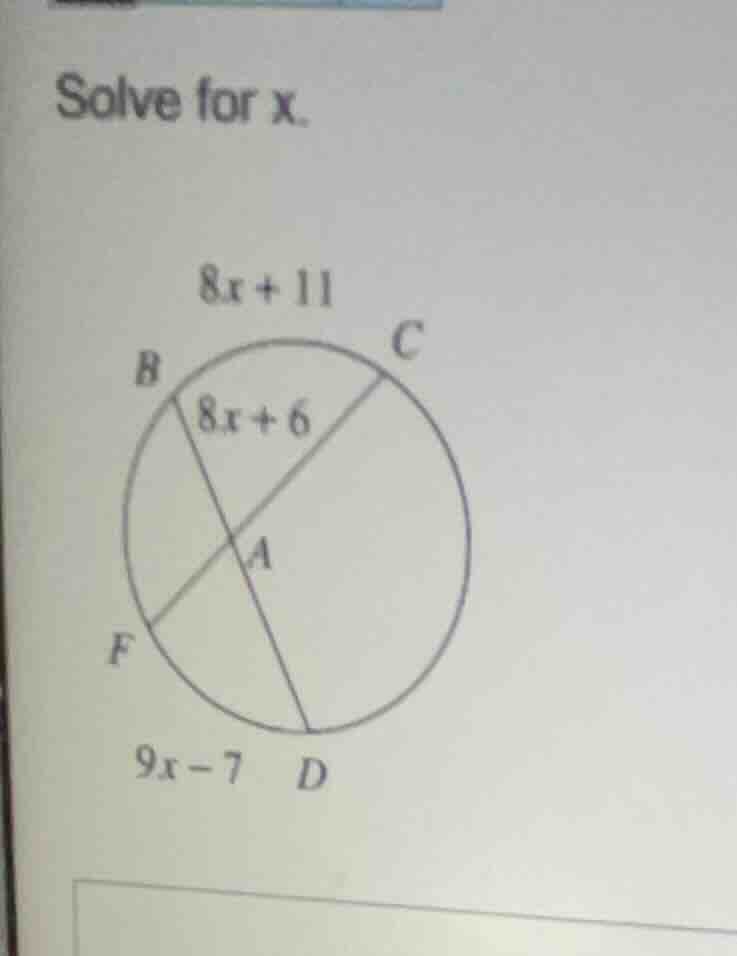 solve for x.