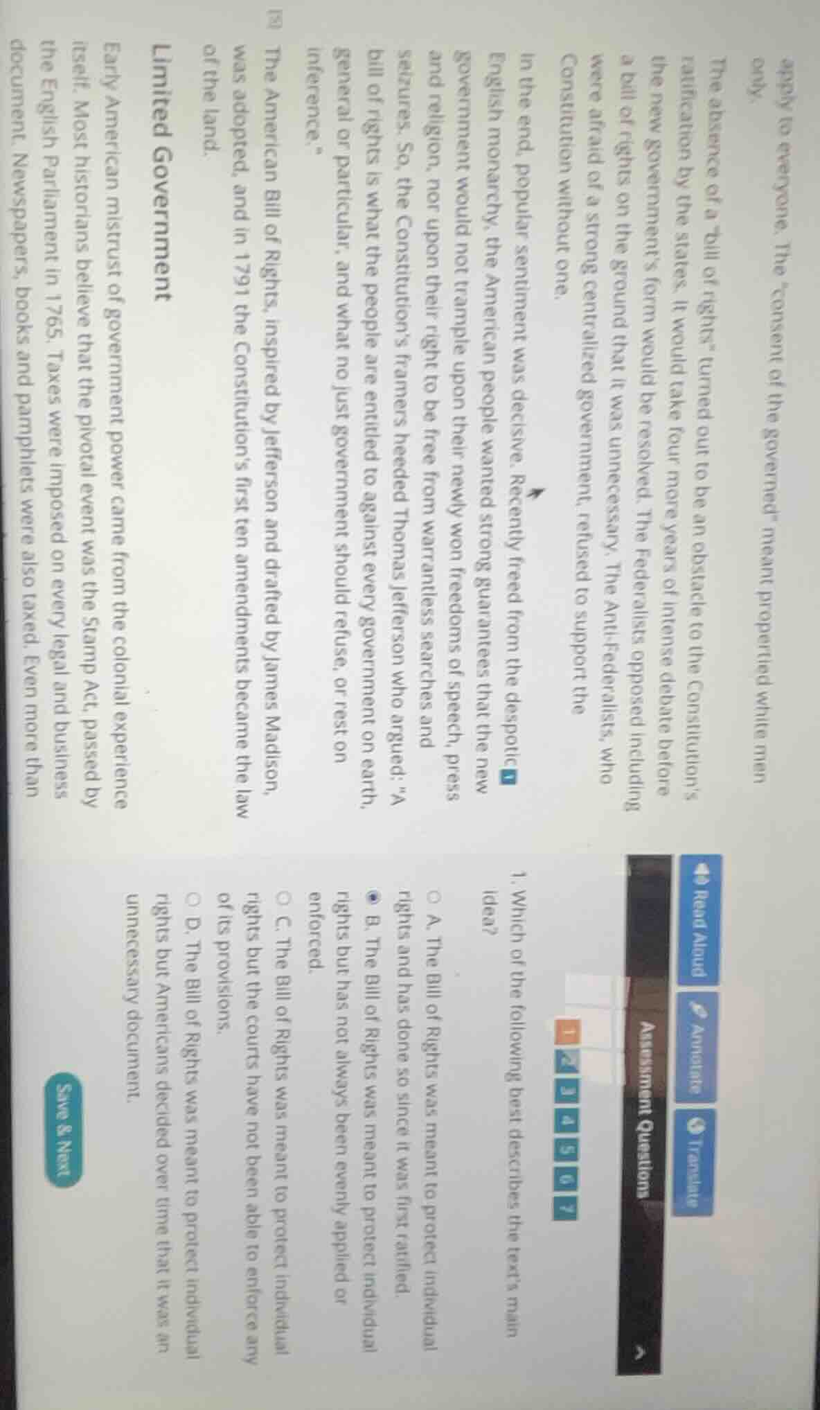 1. which of the following best describes the text’s main idea? a. the b…