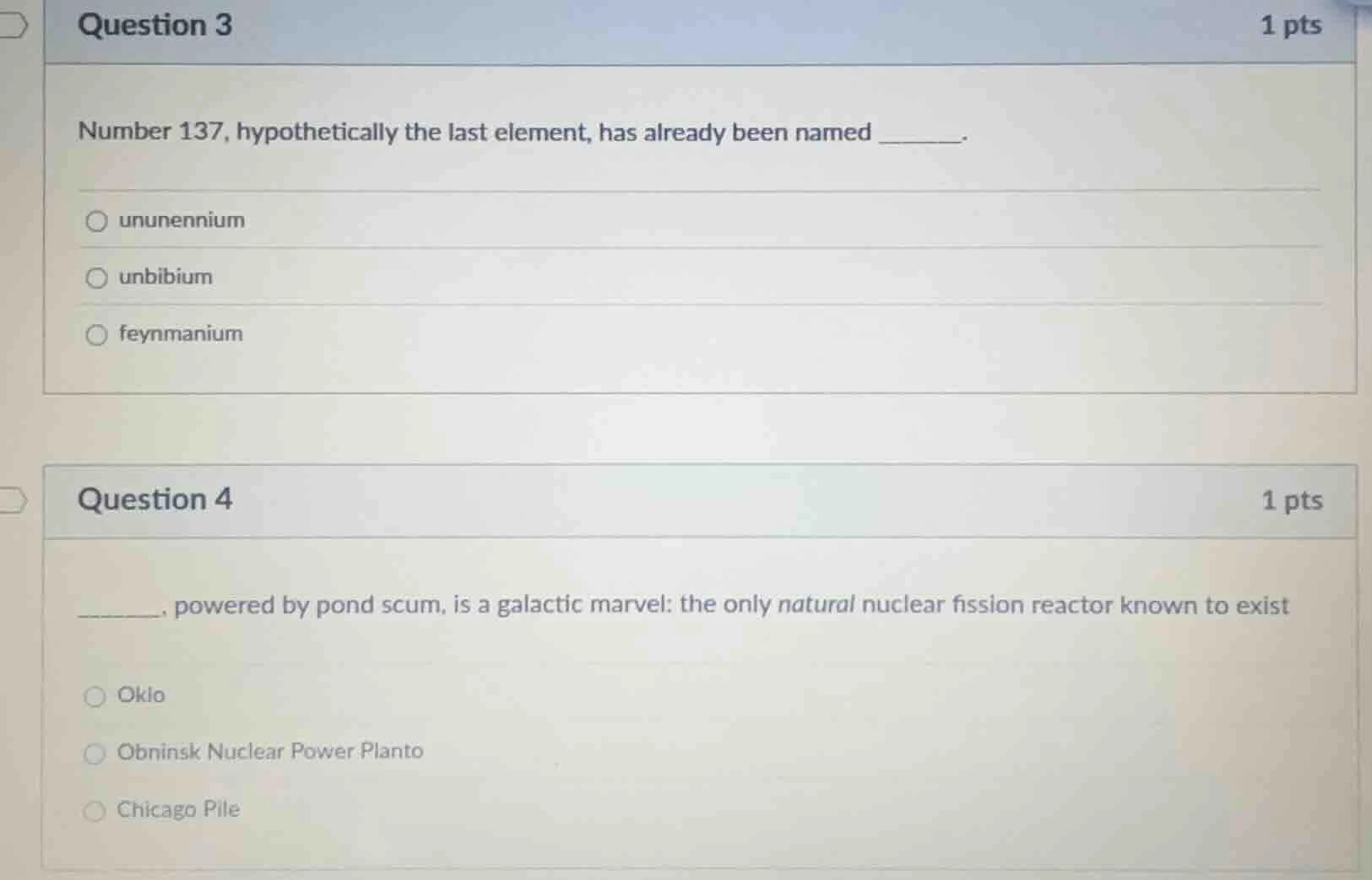 question 3 1 pts number 137, hypothetically the last element, has alrea…