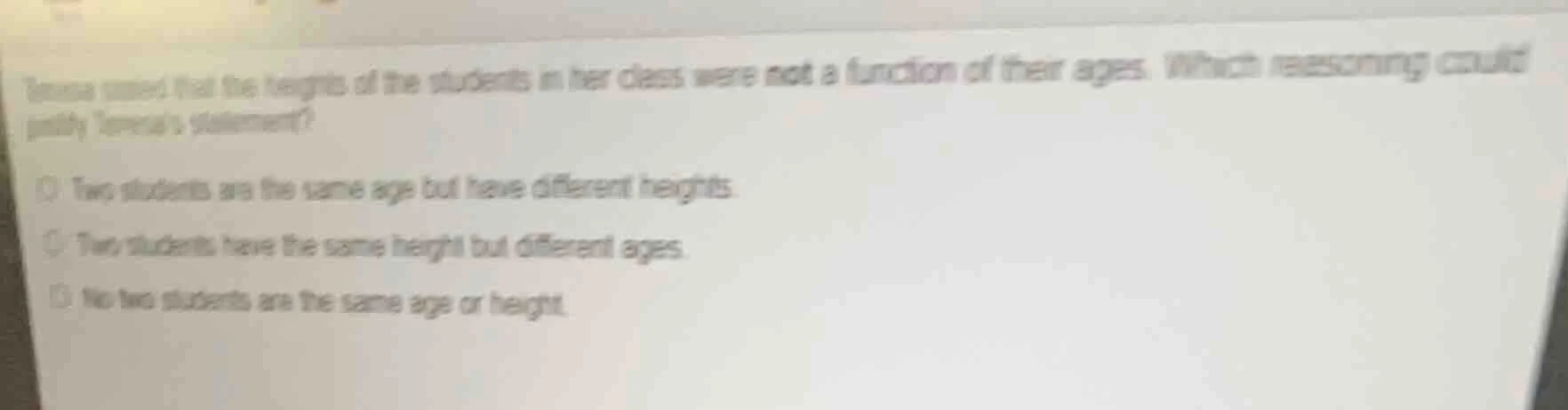 irene stated that the heights of the students in her class were not a f…