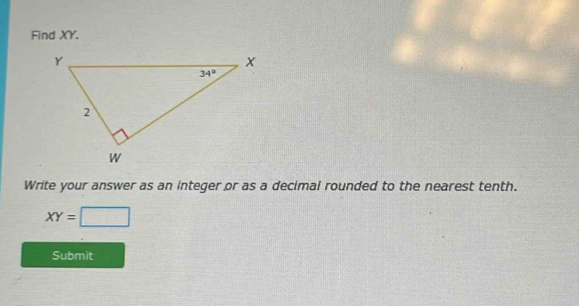 find xy. write your answer as an integer or as a decimal rounded to the…