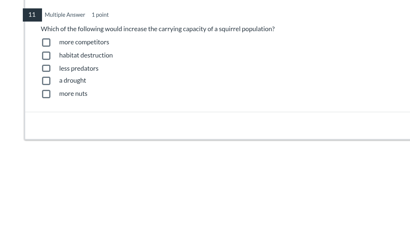 11 multiple answer 1 point which of the following would increase the ca…