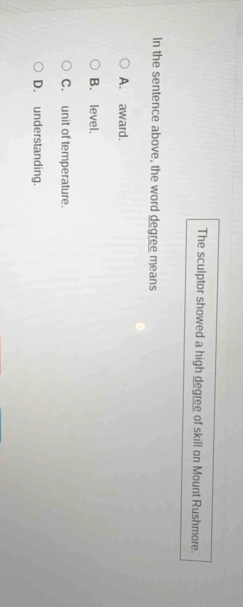 the sculptor showed a high degree of skill on mount rushmore. in the se…