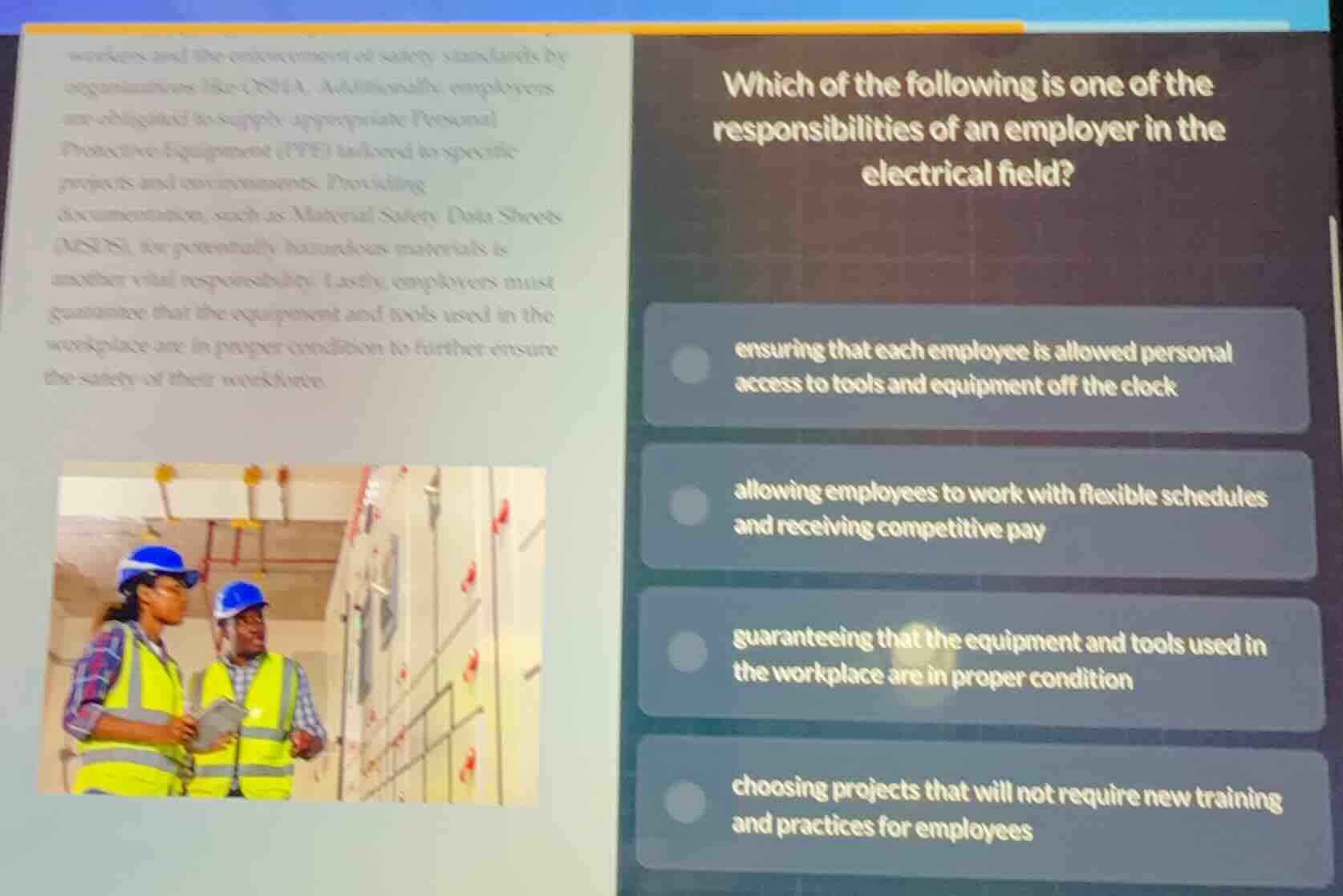 workers and the enforcement of safety standards by organizations like o…