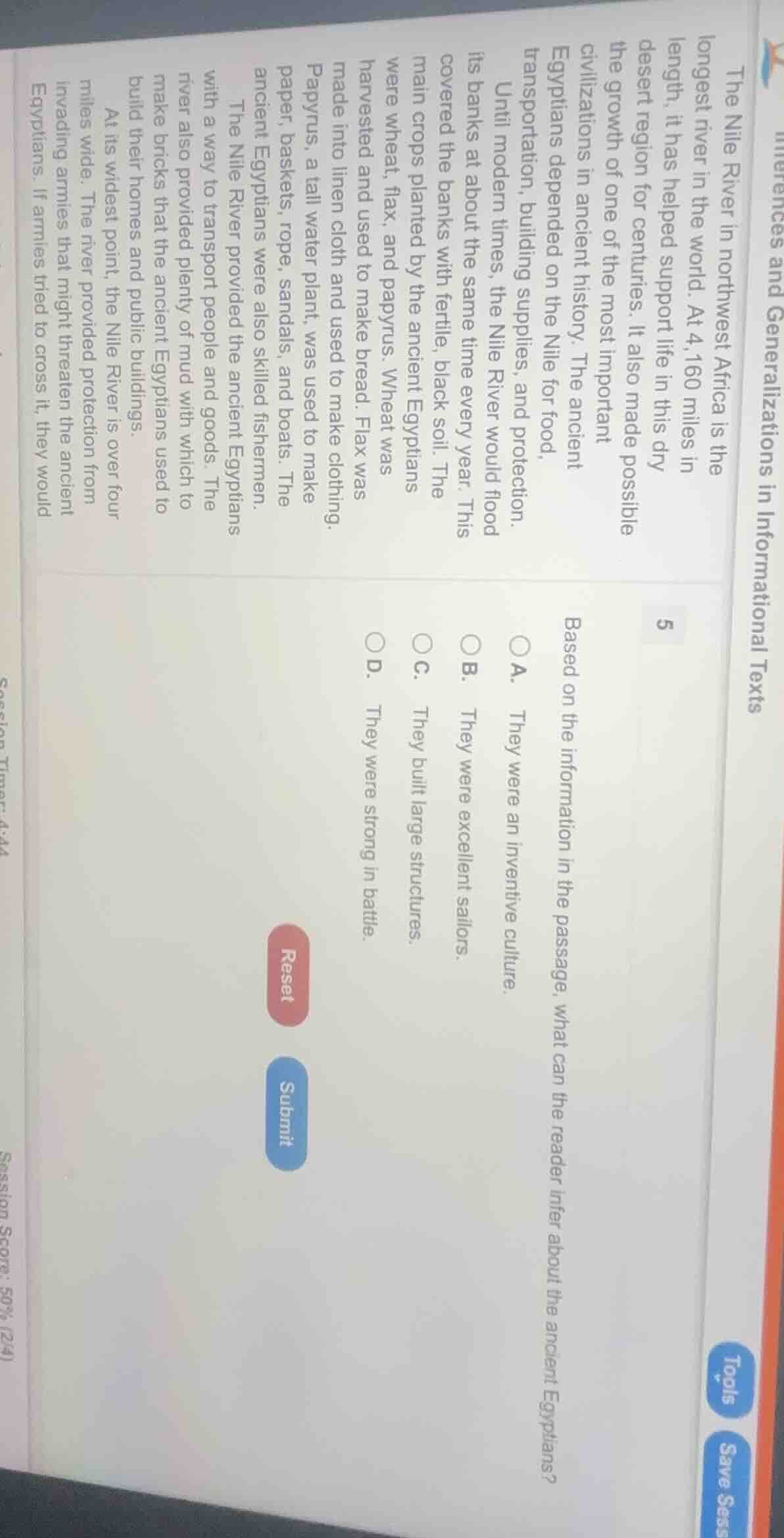 the nile river in northwest africa is the longest river in the world. a…