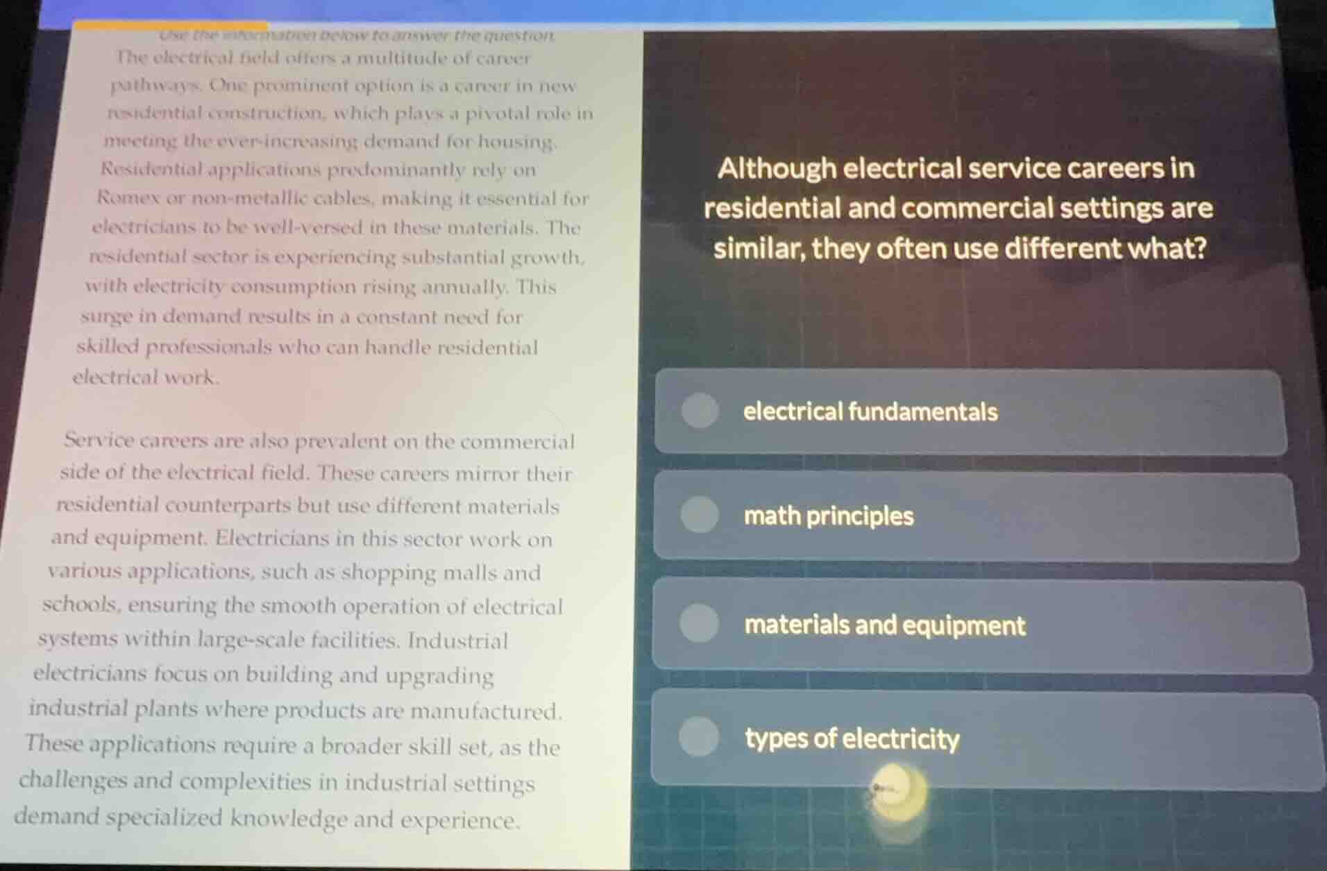use the information below to answer the question the electrical field o…