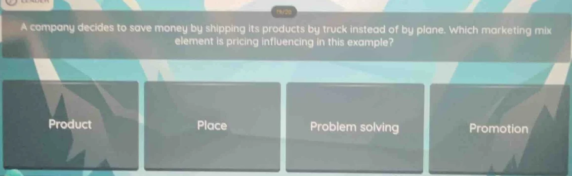 a company decides to save money by shipping its products by truck inste…