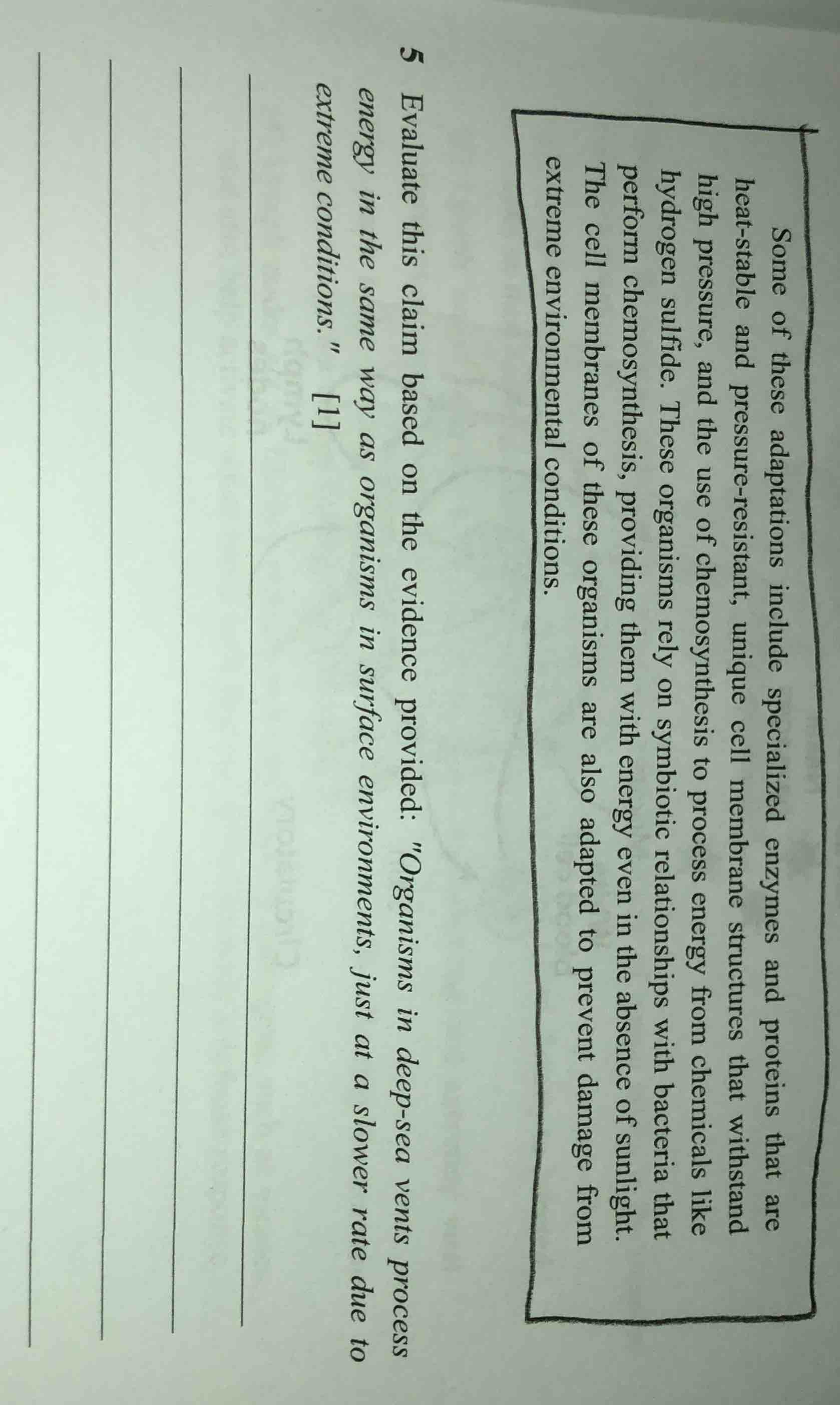 some of these adaptations include specialized enzymes and proteins that…