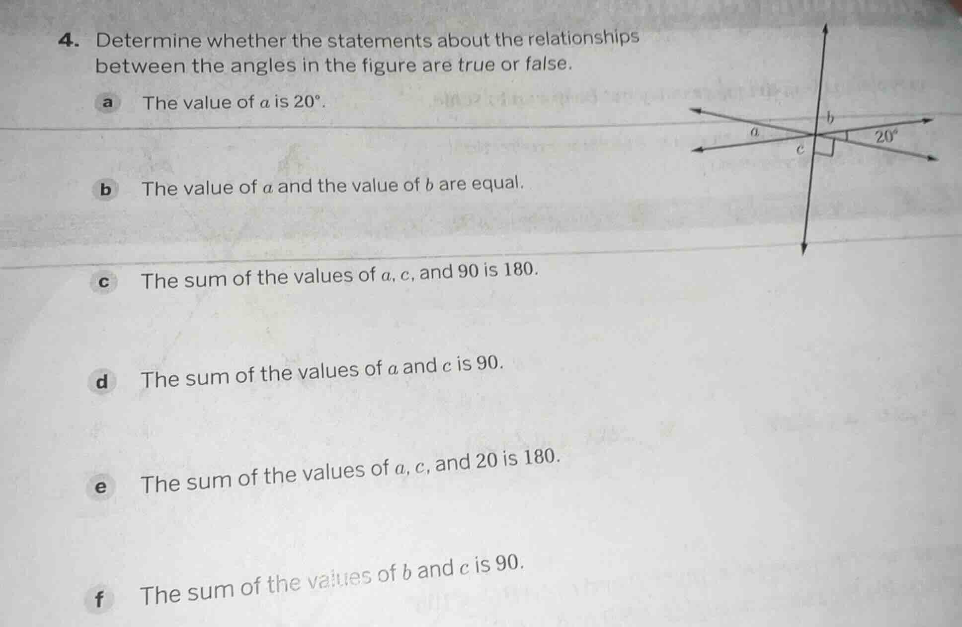 4. determine whether the statements about the relationships between the…