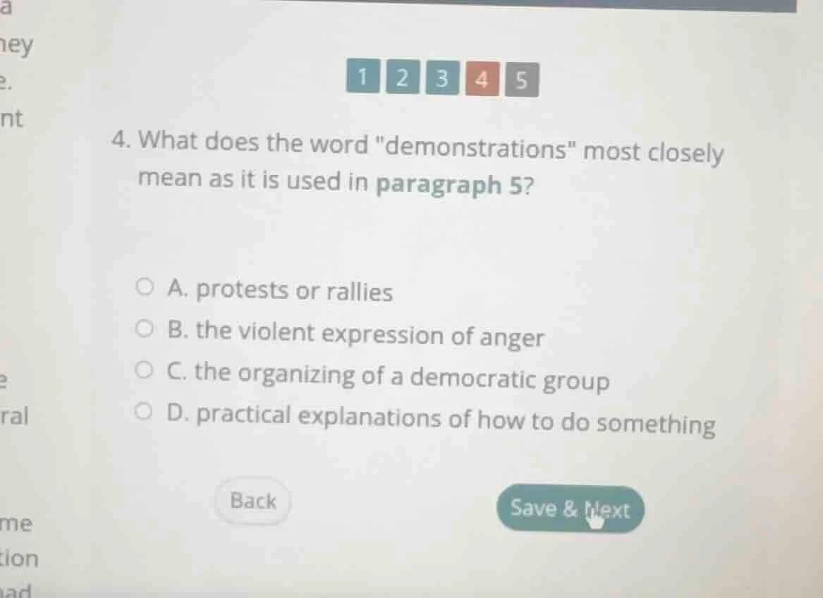 4. what does the word \demonstrations\ most closely mean as it is used …