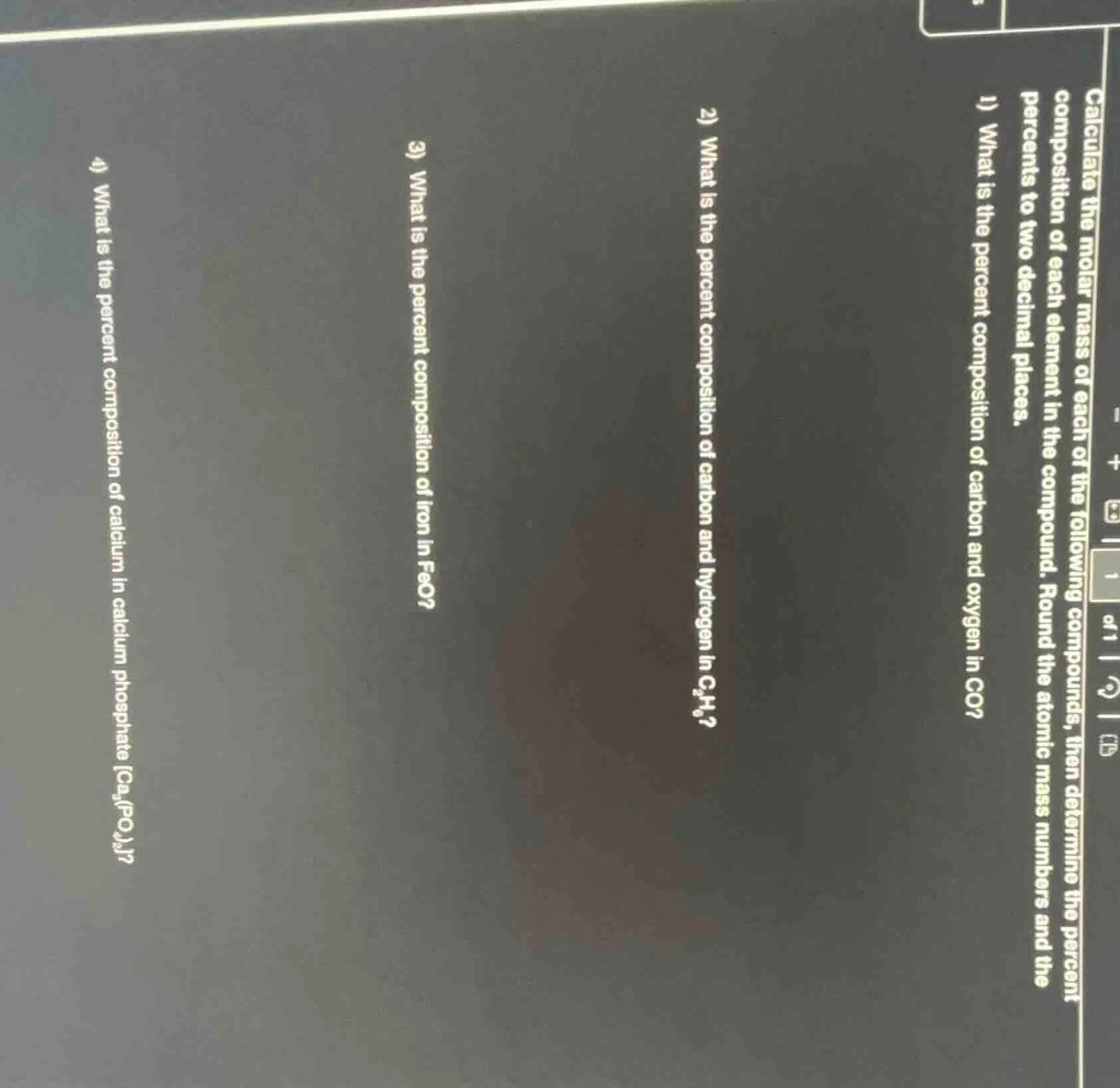 calculate the molar mass of each of the following compounds, then deter…