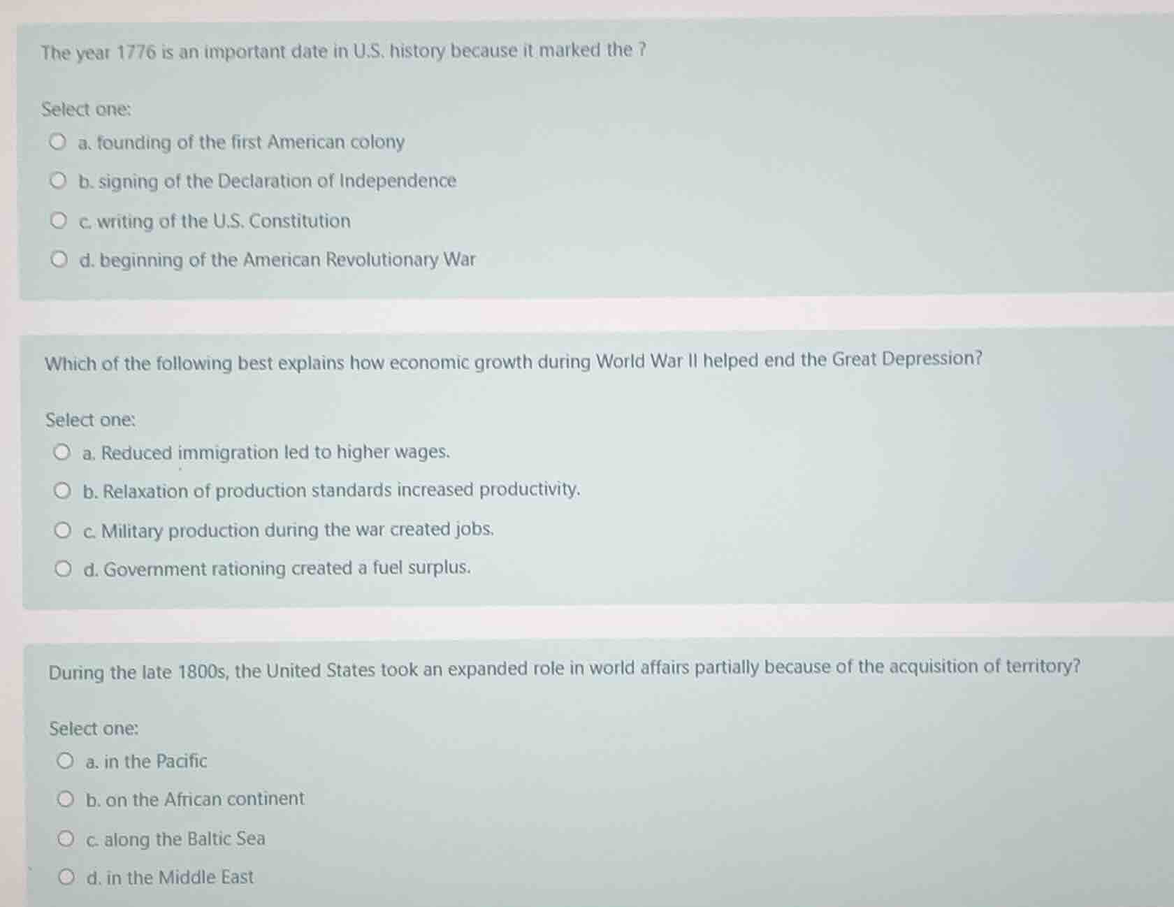 the year 1776 is an important date in u.s. history because it marked th…
