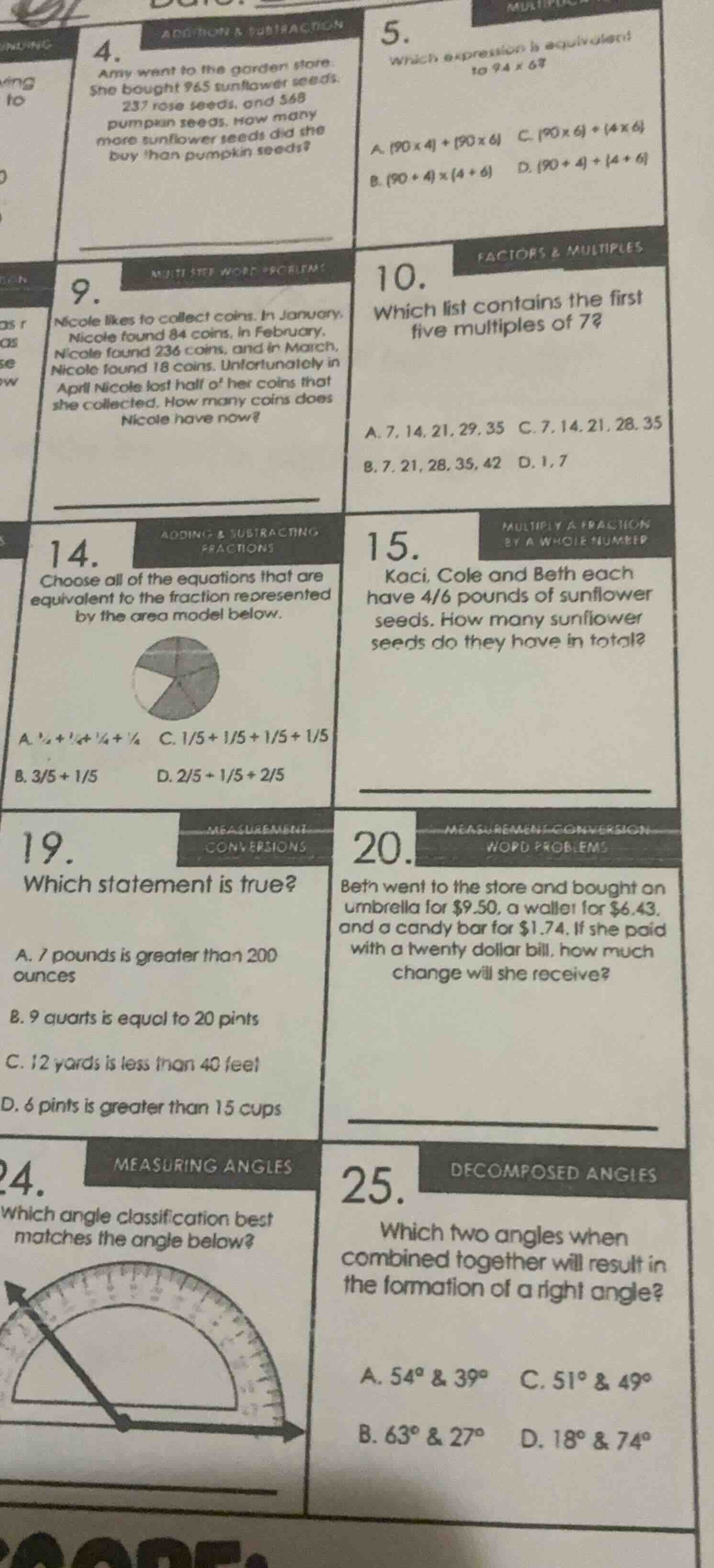 4. addition & subtraction amy went to the garden store. she bought 965 …