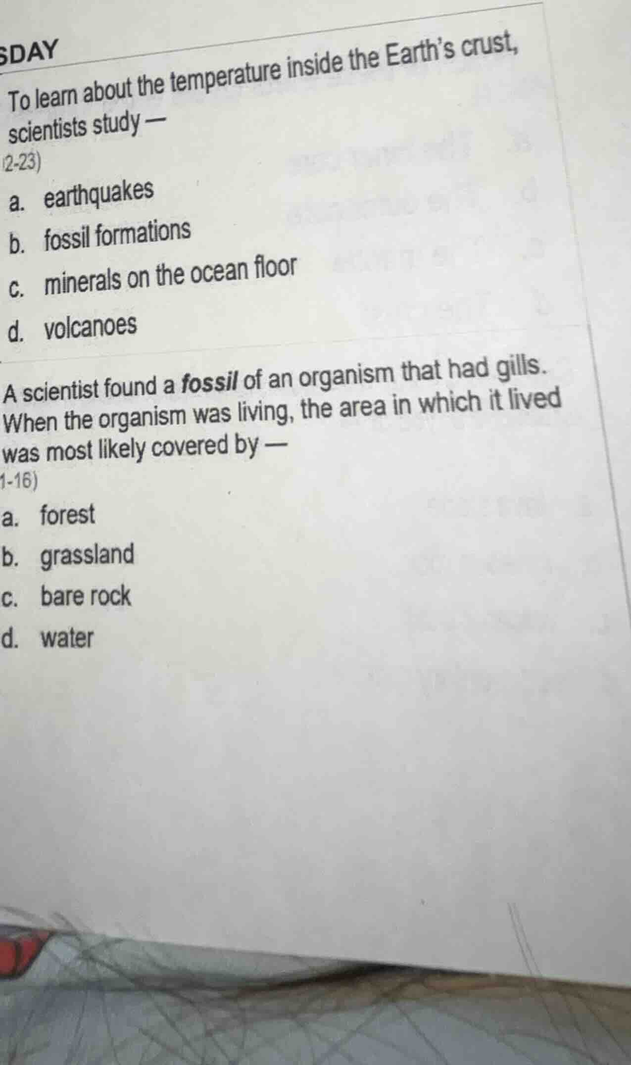to learn about the temperature inside the earth’s crust, scientists stu…