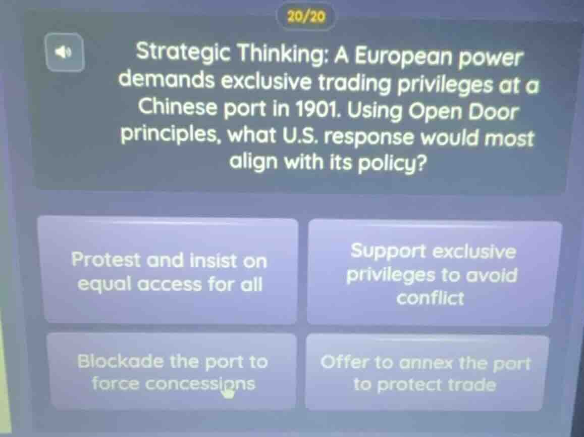 strategic thinking: a european power demands exclusive trading privileg…