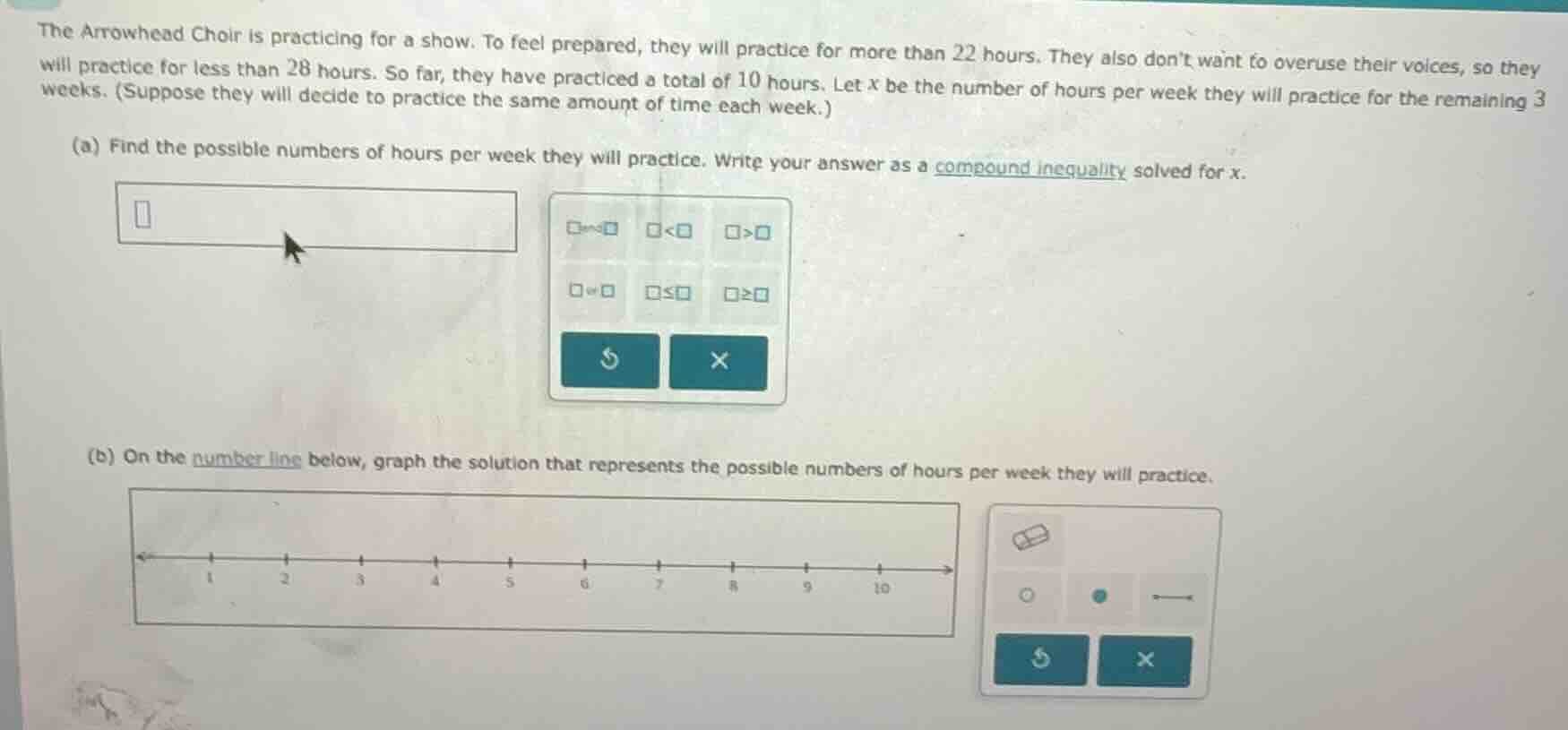 the arrowhead choir is practicing for a show. to feel prepared, they wi…