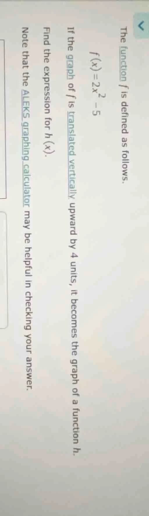 the function ( f ) is defined as follows. ( f(x) = 2x^2 - 5 ) if the gr…