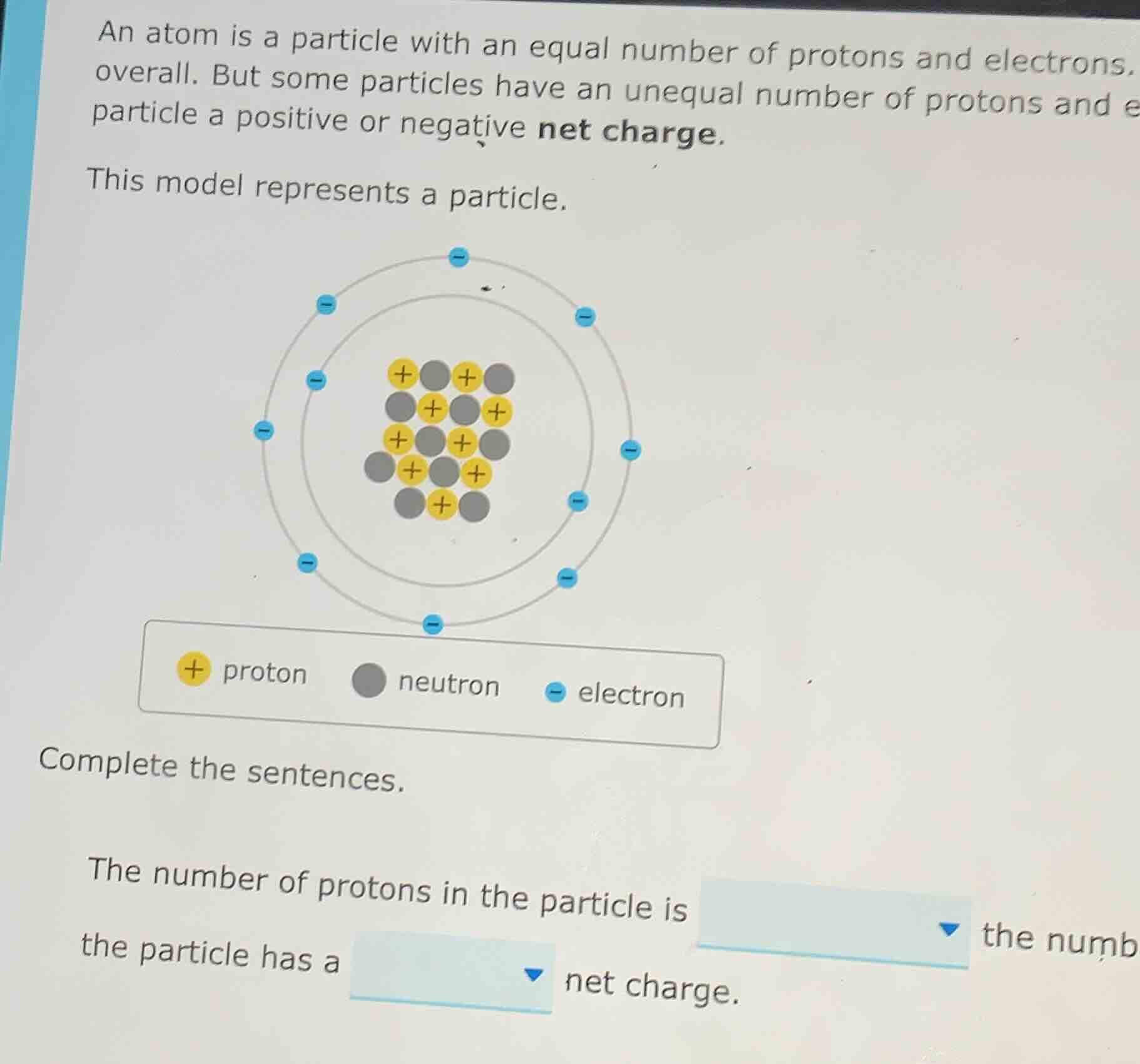 an atom is a particle with an equal number of protons and electrons, ov…
