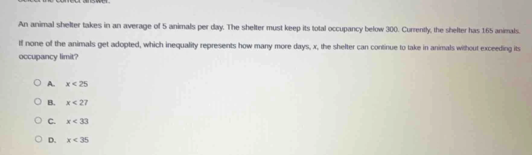 an animal shelter takes in an average of 5 animals per day. the shelter…