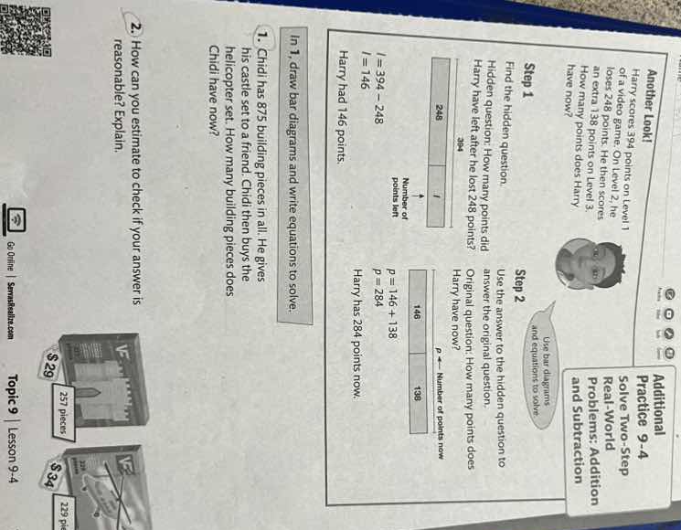 additional practice 9 - 4 solve two - step word problems: addition and …