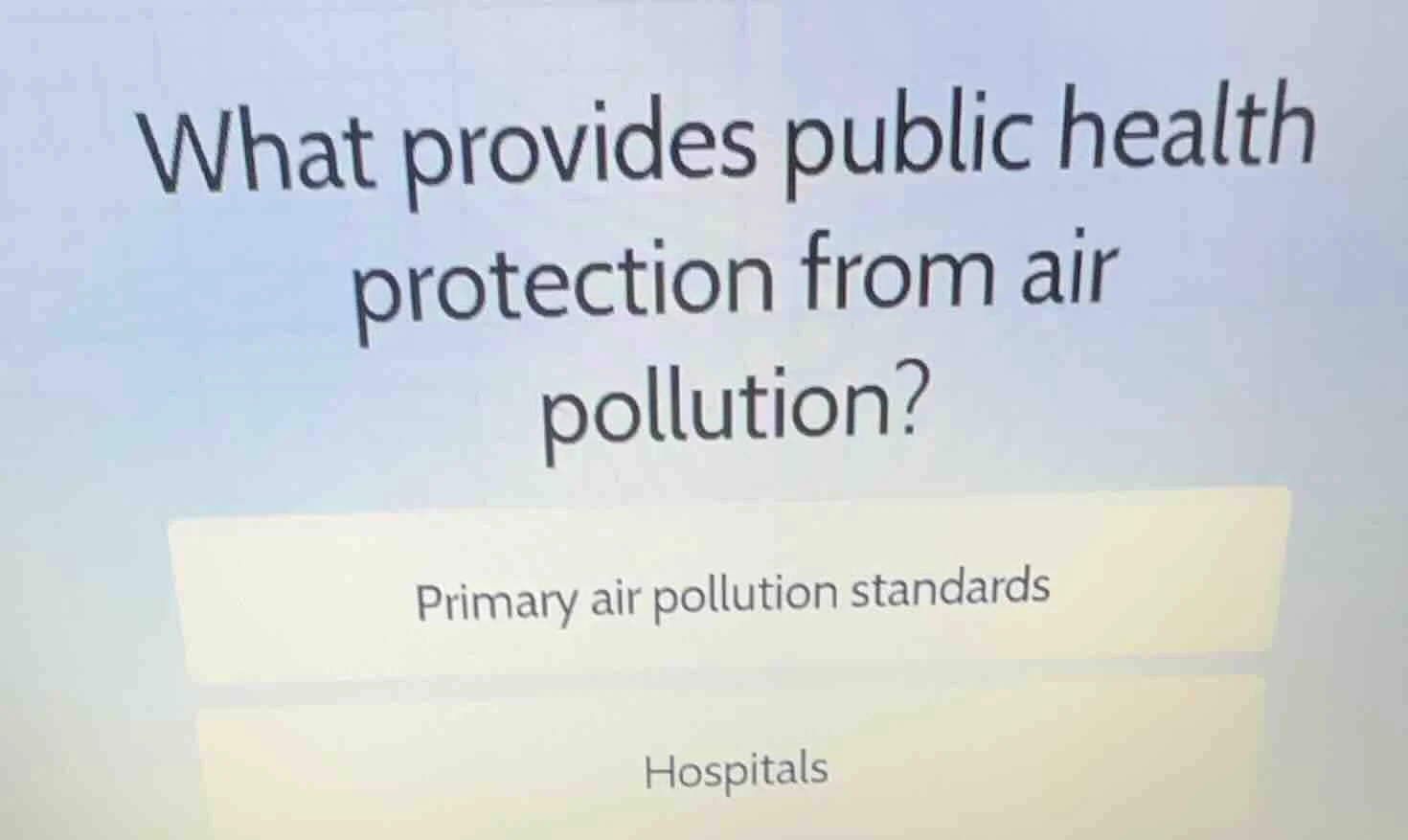 what provides public health protection from air pollution? primary air …