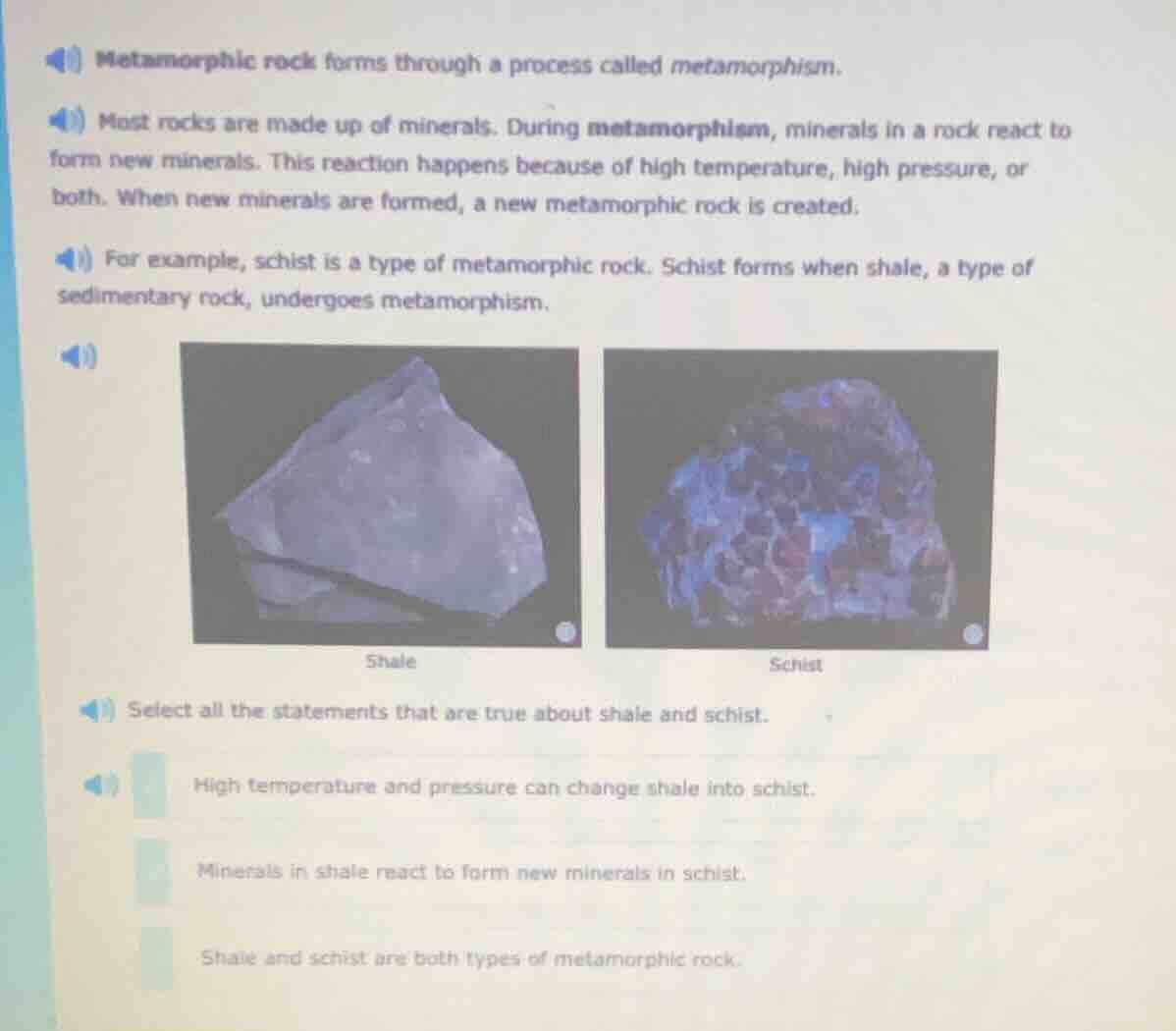 metamorphic rock forms through a process called metamorphism. most rock…