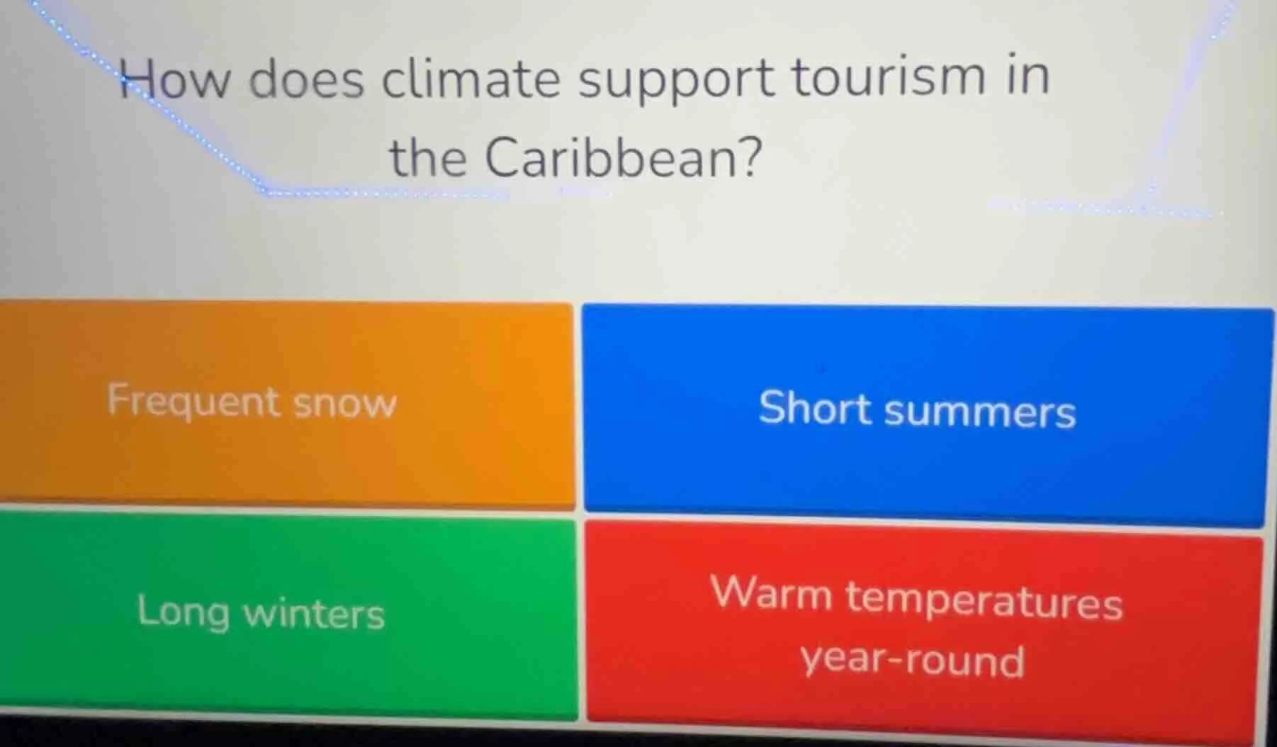 how does climate support tourism in the caribbean? frequent snow short …