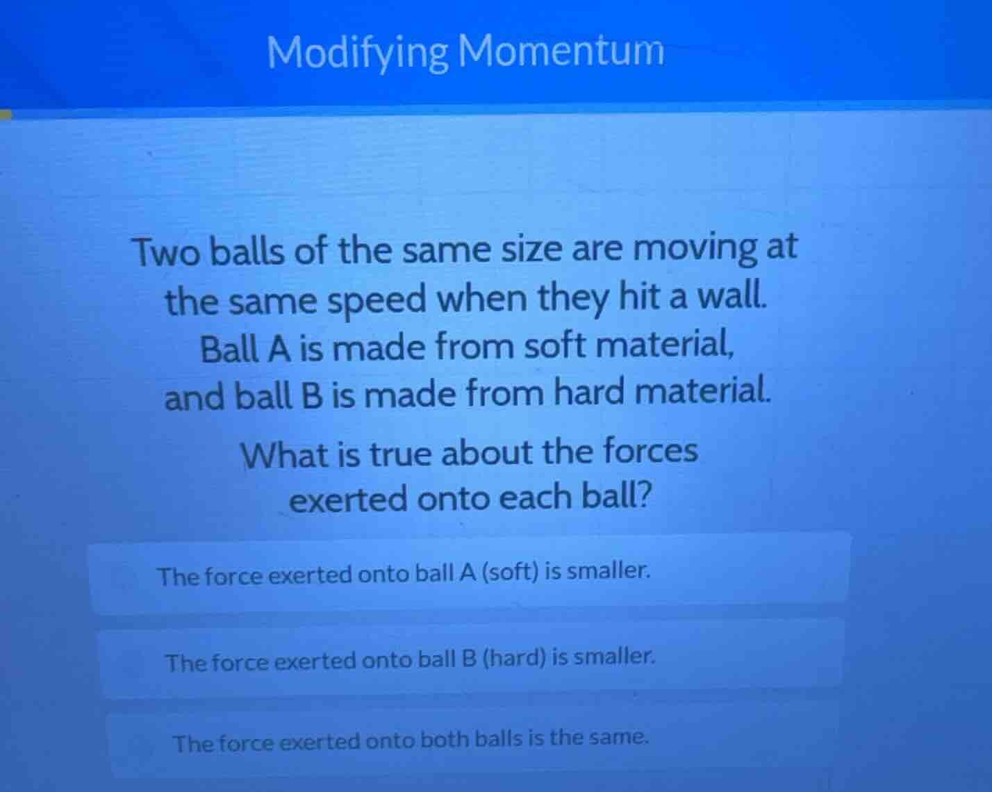 modifying momentum two balls of the same size are moving at the same sp…