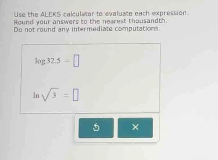 use the aleks calculator to evaluate each expression. round your answer…