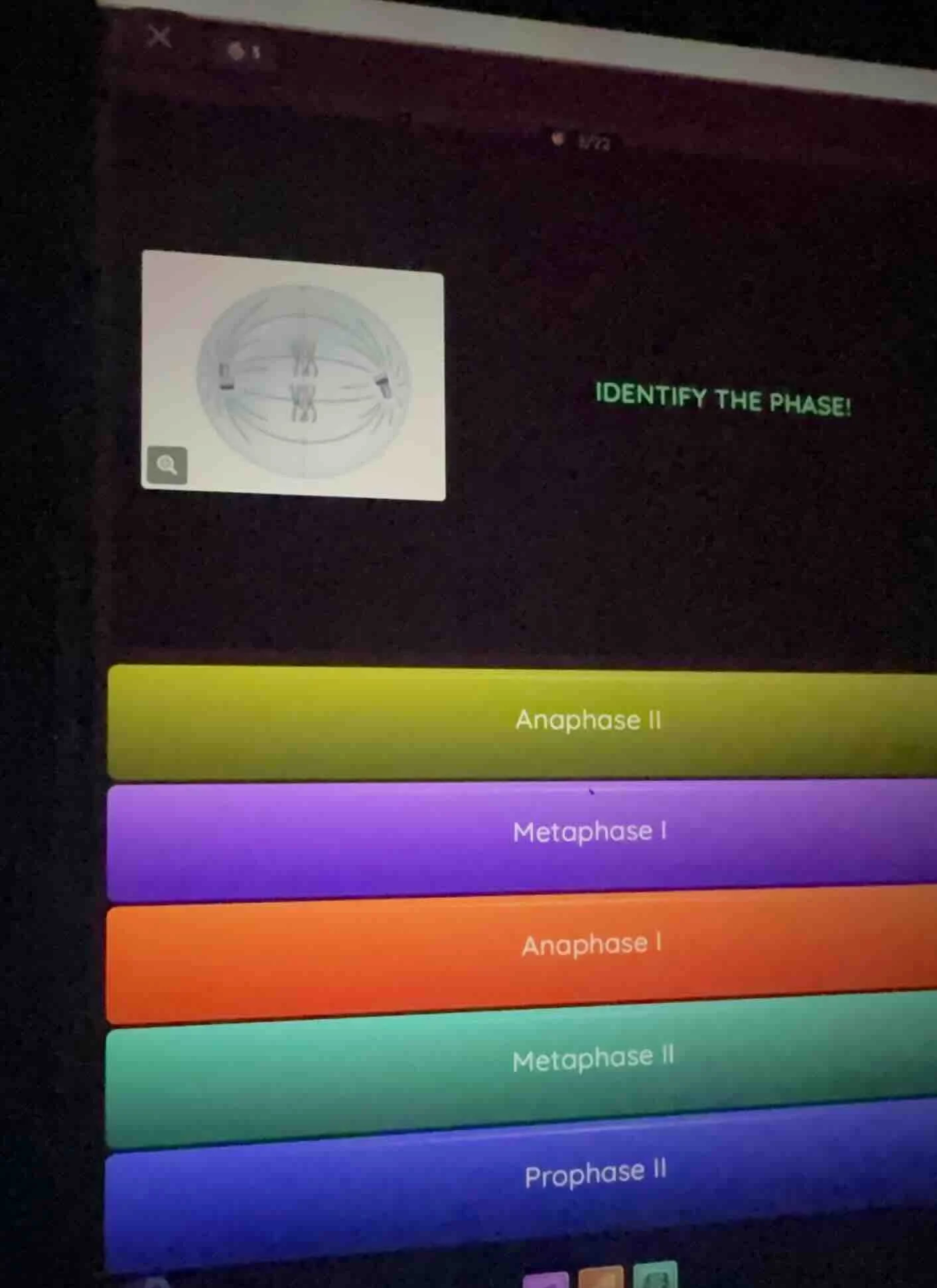 identify the phase! anaphase ii metaphase i anaphase i metaphase ii pro…