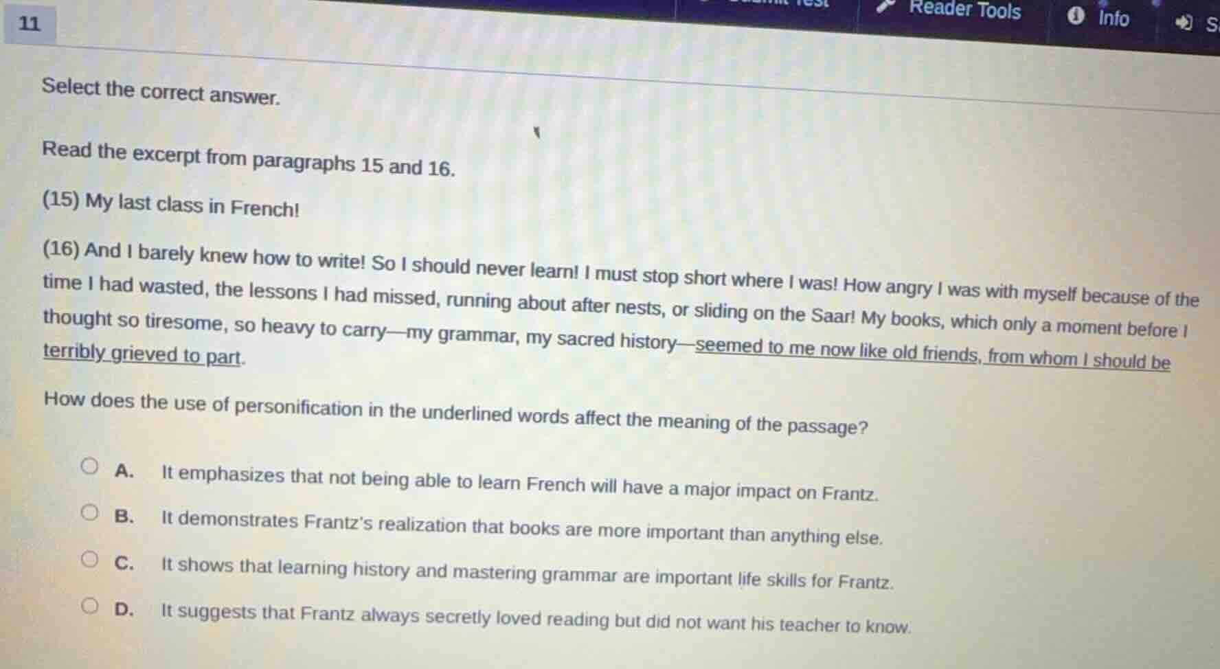select the correct answer. read the excerpt from paragraphs 15 and 16. …