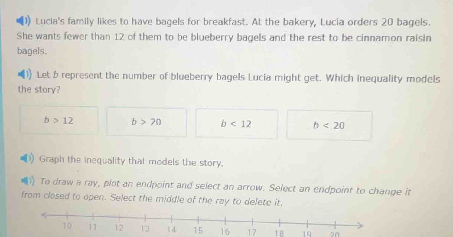 lucias family likes to have bagels for breakfast. at the bakery, lucia …