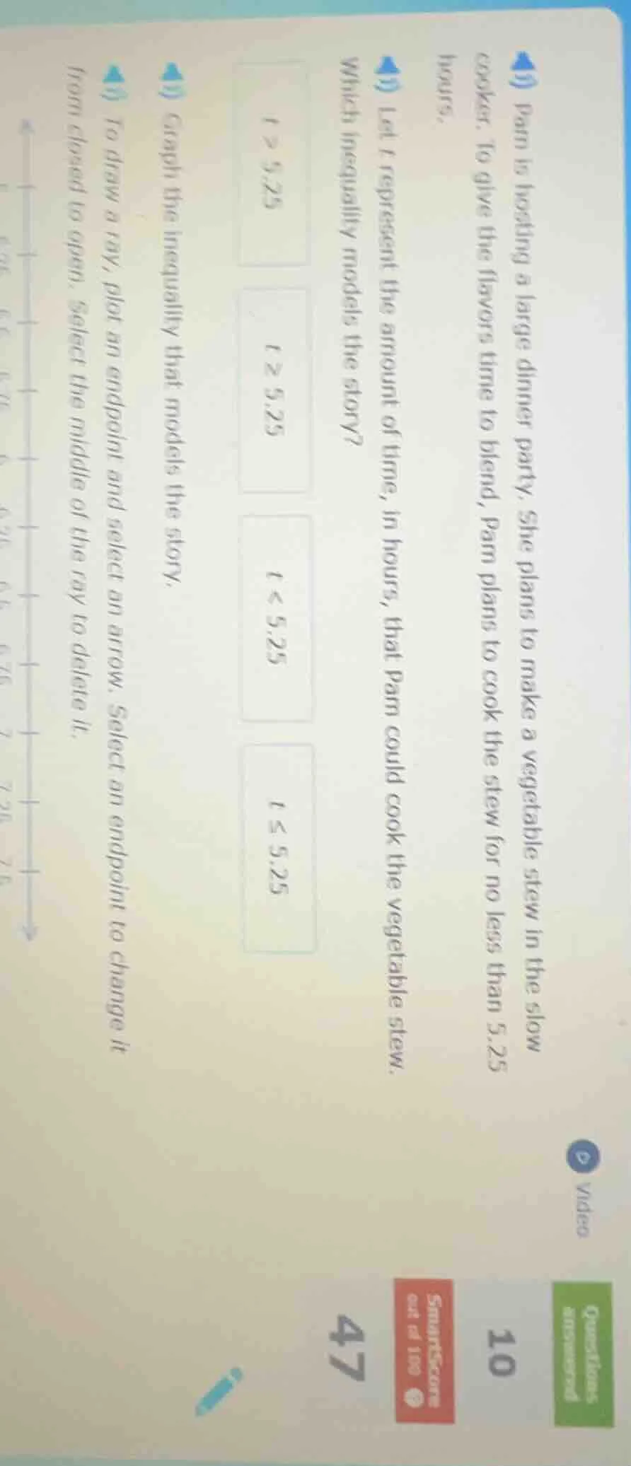 i) pam is hosting a large dinner party. she plans to make a vegetable s…