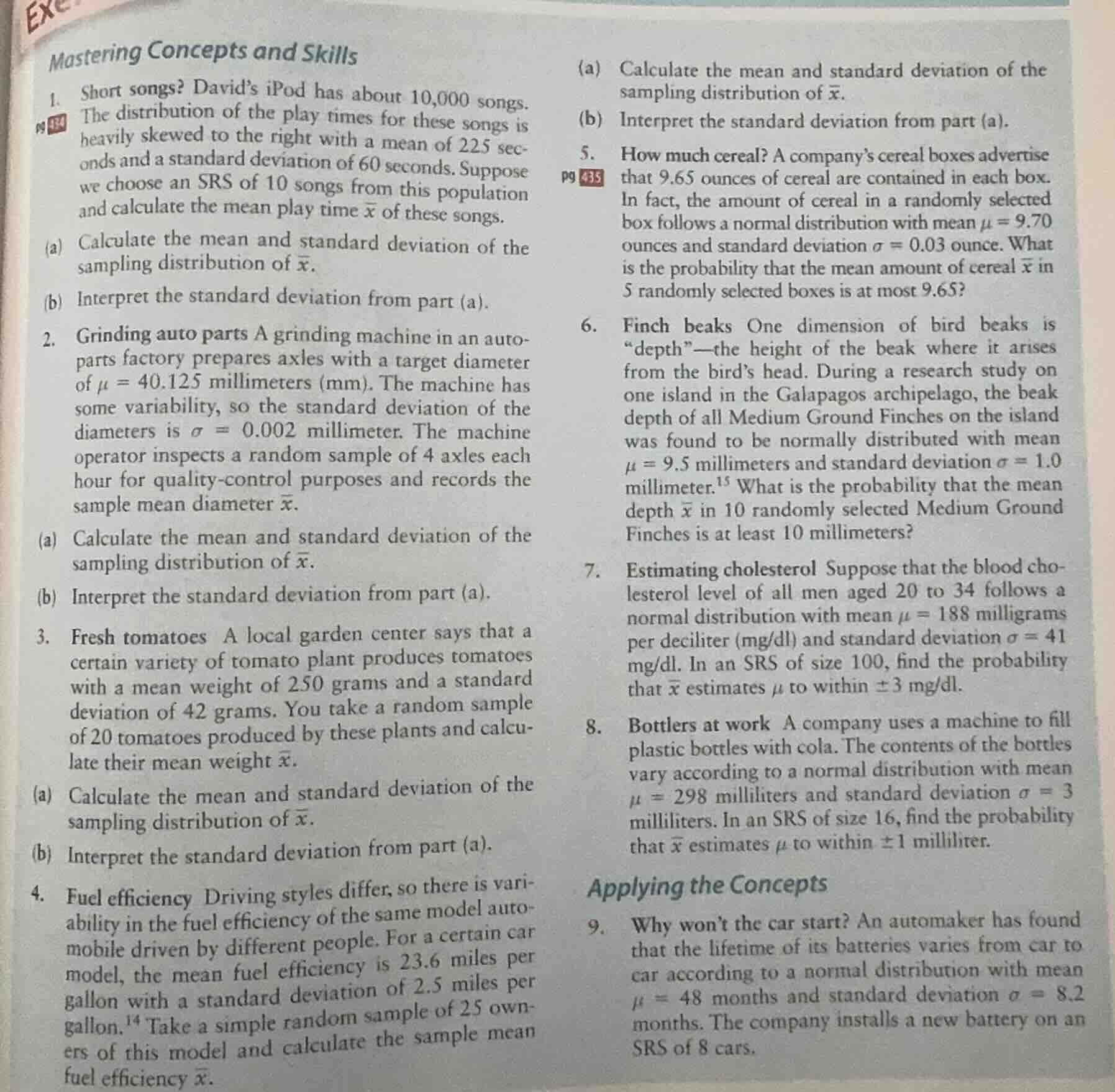 mastering concepts and skills 1. short songs? david’s ipod has about 10…