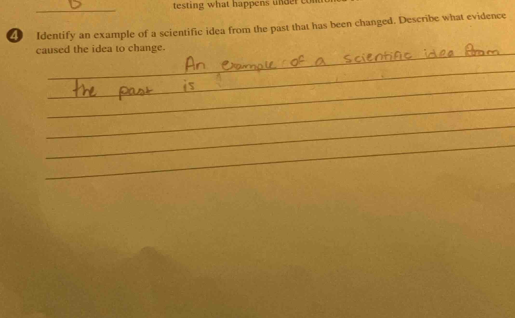 4 identify an example of a scientific idea from the past that has been …