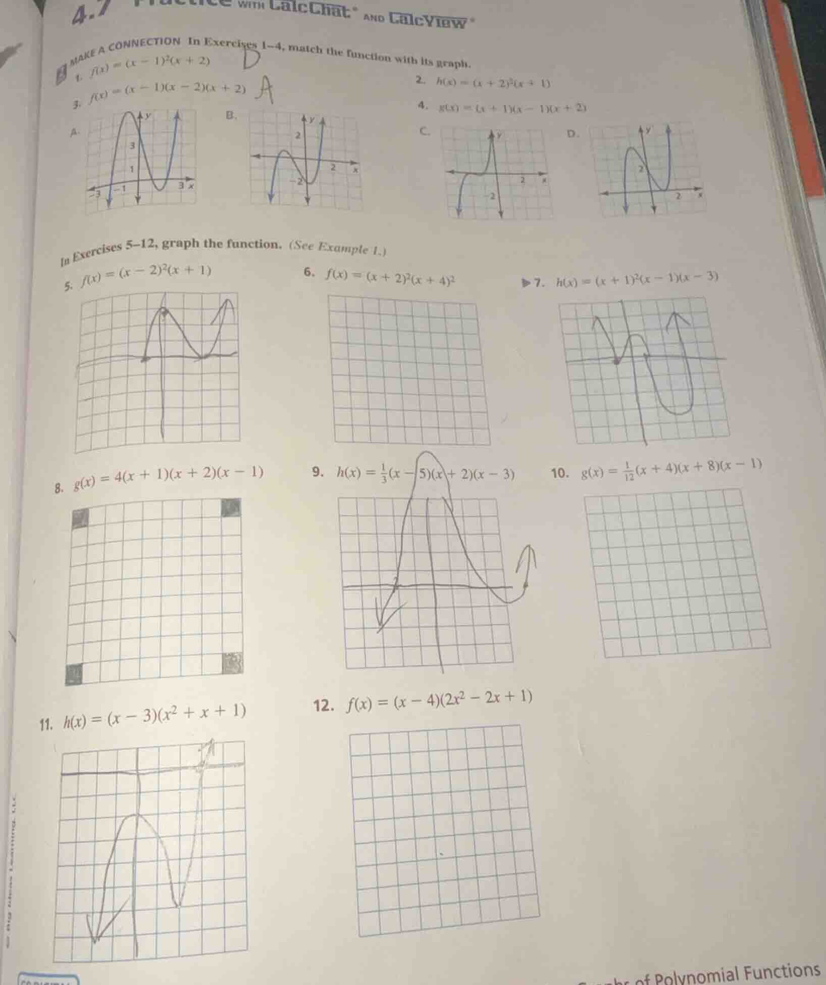 4.7 with calcchat® and calcview® make a connection in exercises 1–4, ma…