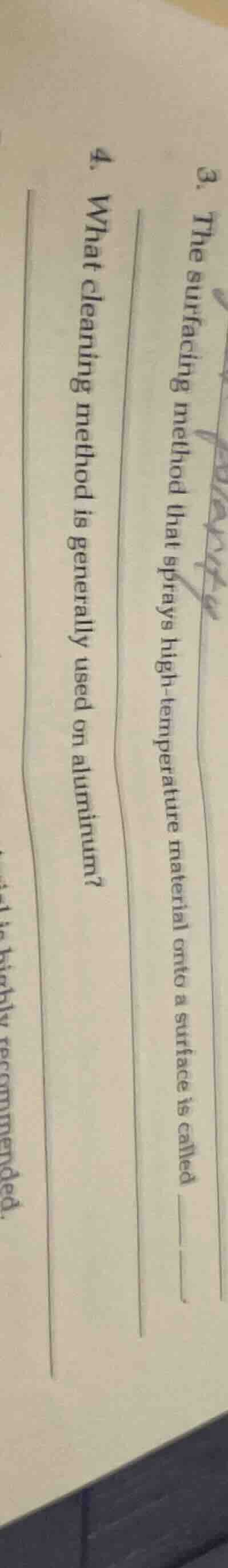 3. the surfacing method that sprays high - temperature material onto a …