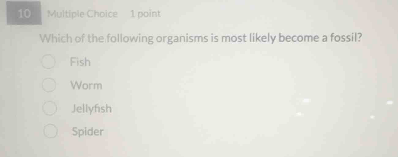 10 multiple choice 1 point which of the following organisms is most lik…