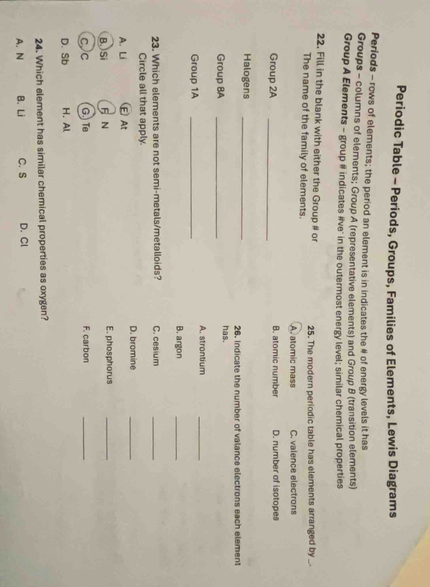 periodic table - periods, groups, families of elements, lewis diagrams …