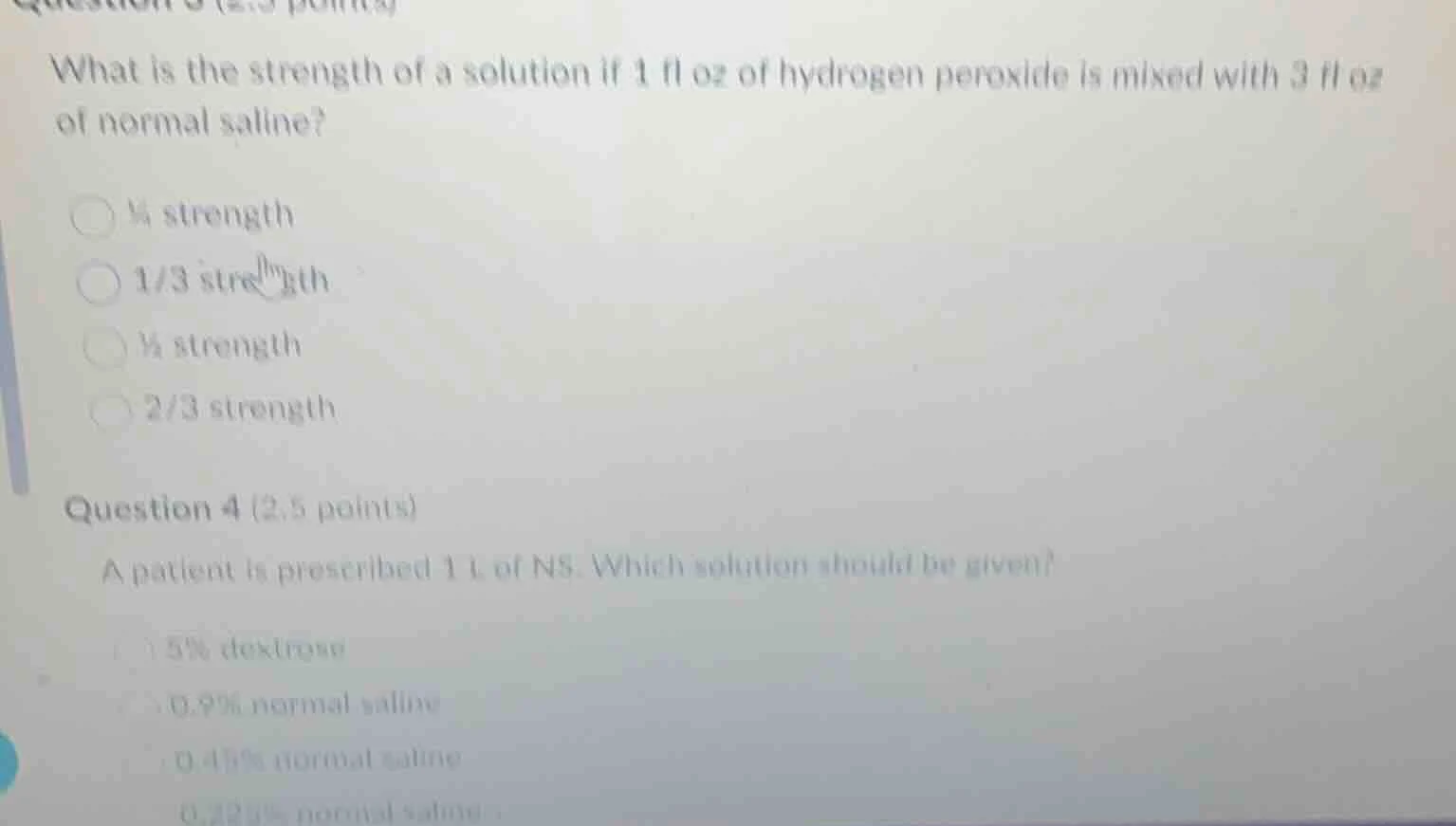 what is the strength of a solution if 1 fl oz of hydrogen peroxide is m…