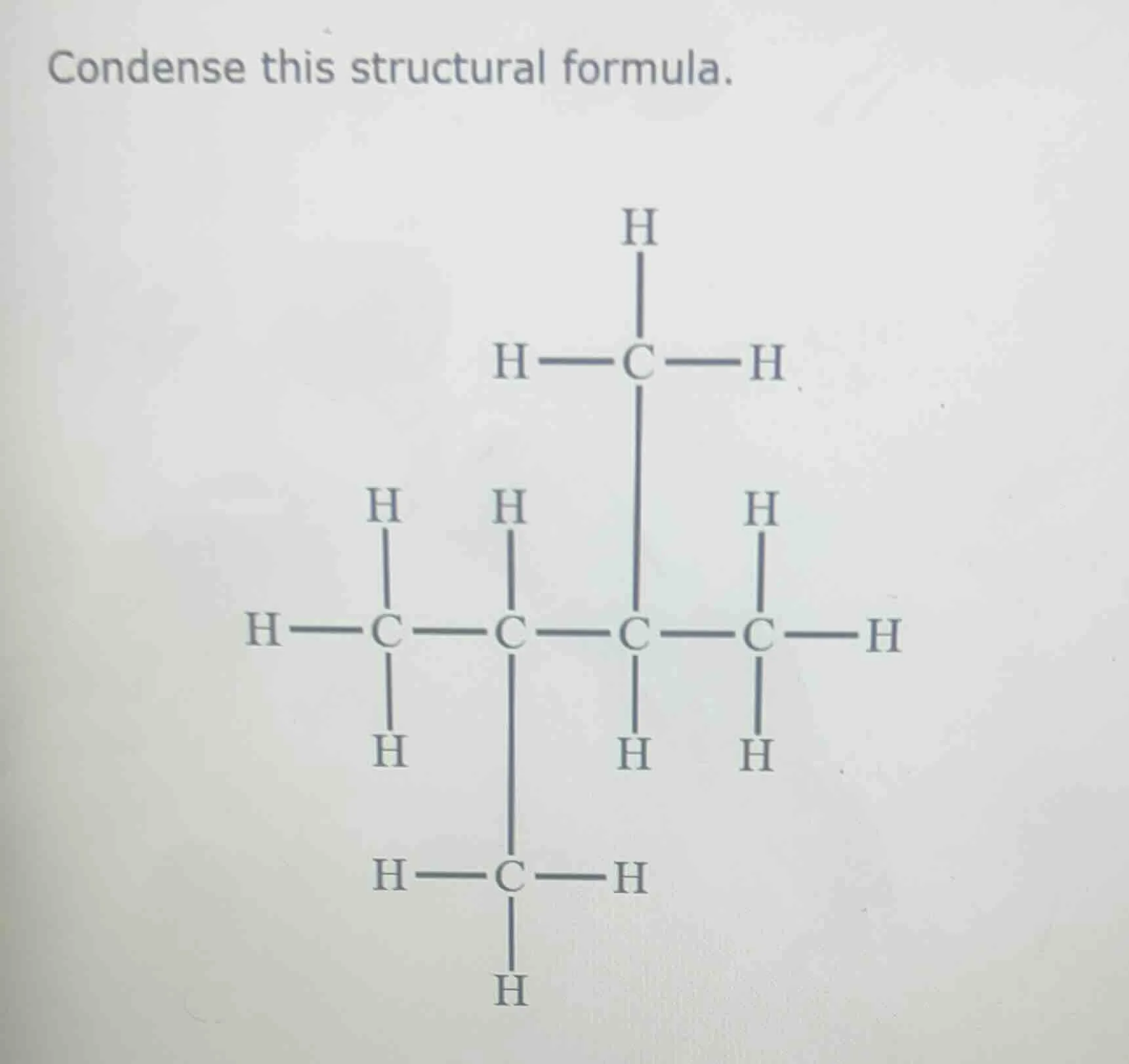 condense this structural formula.
