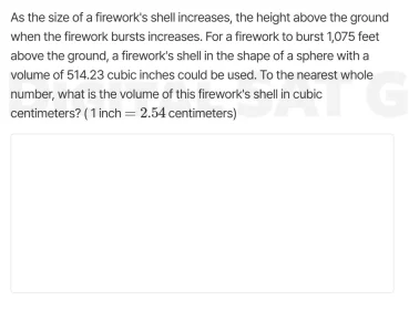 as the size of a fireworks shell increases, the height above the ground…