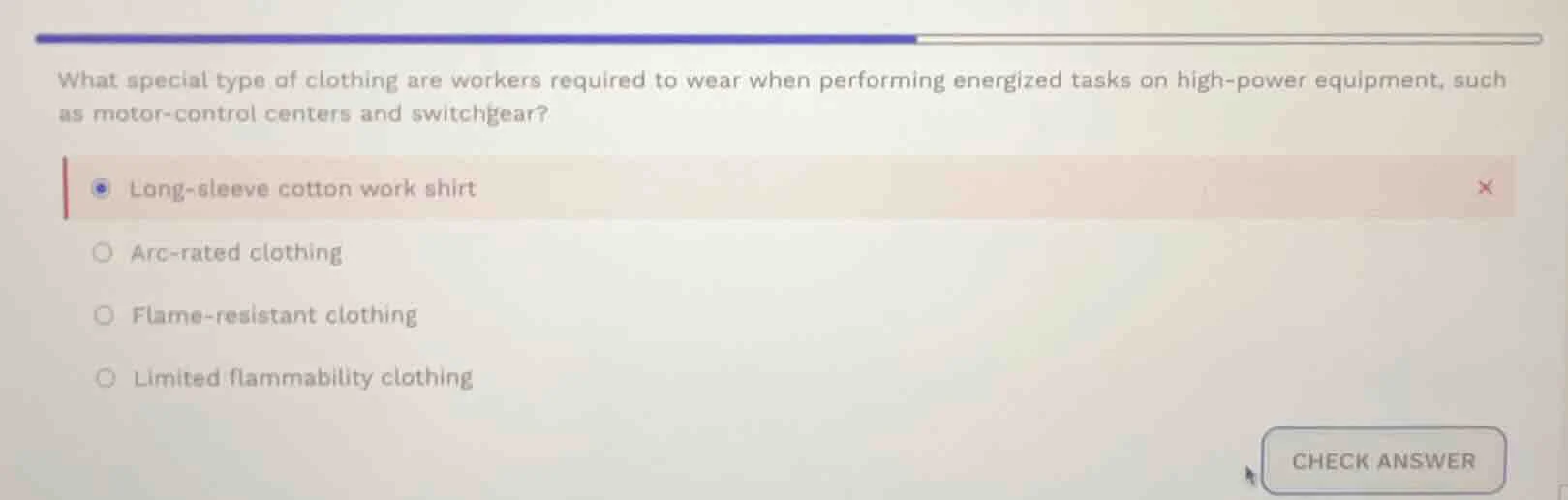 what special type of clothing are workers required to wear when perform…