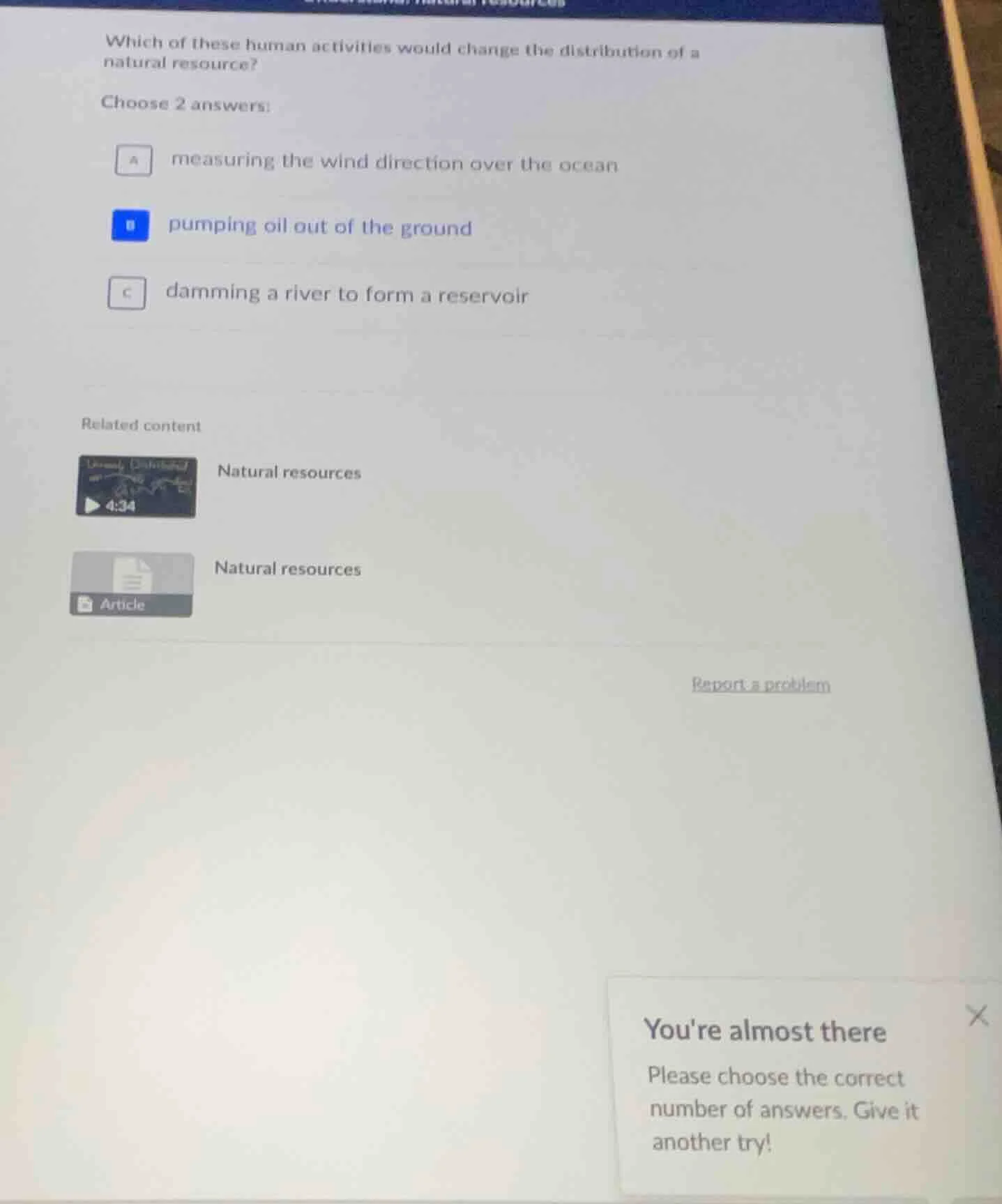 which of these human activities would change the distribution of a natu…