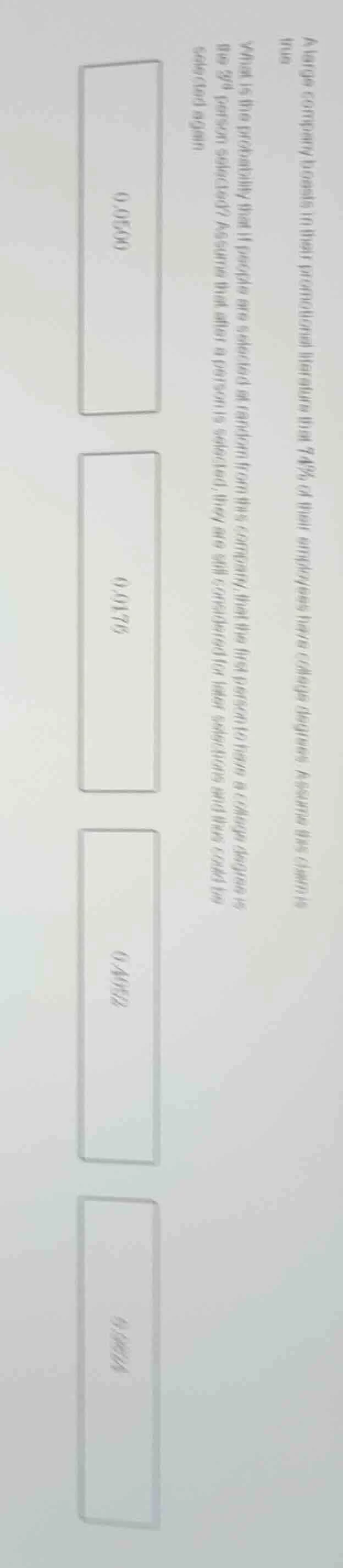 a large company boasts in their promotional literature that 74% of thei…