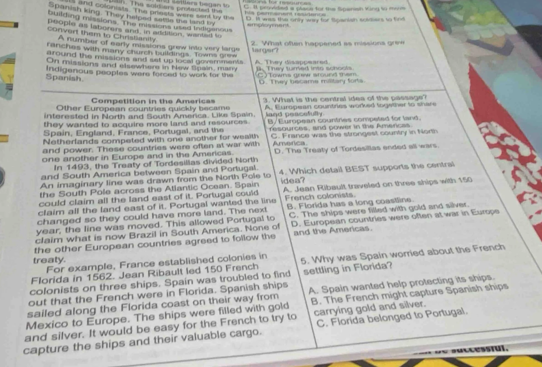 settlers began to and colonists. the soldiers protected the spanish kin…