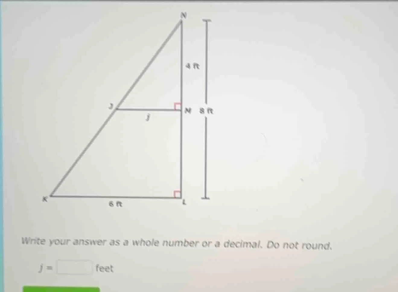 write your answer as a whole number or a decimal. do not round. j = \\s…