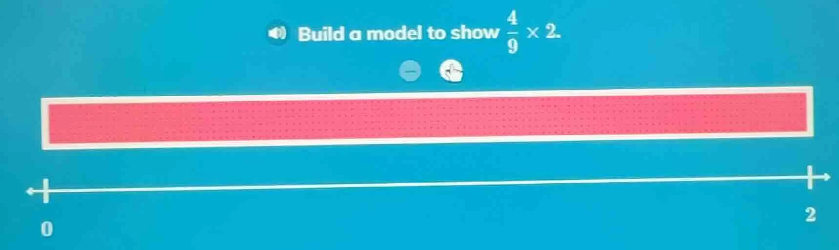 build a model to show \\(\\frac{4}{9} \\times 2\\).