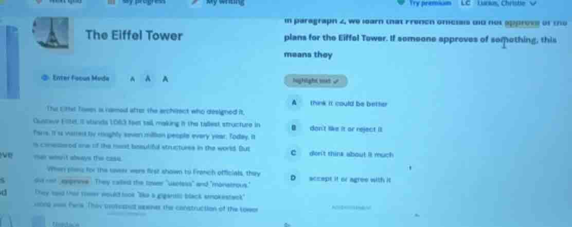 the eiffel tower enter focus mode the eiffel tower is named after the a…