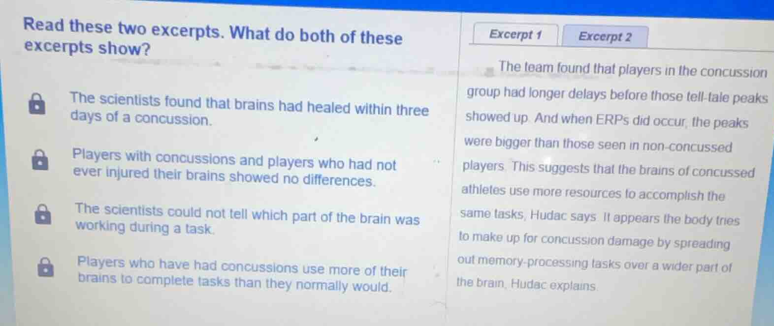 read these two excerpts. what do both of these excerpts show? the scien…